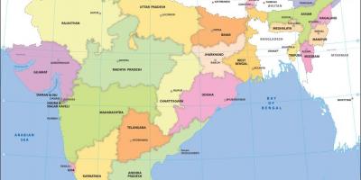 Indiji mapu politički
