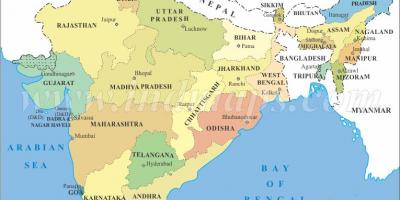 Mapa Indiji politički